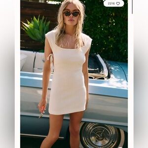 Free People Midnight Shores Bodycon Side Ties Mini Dress L